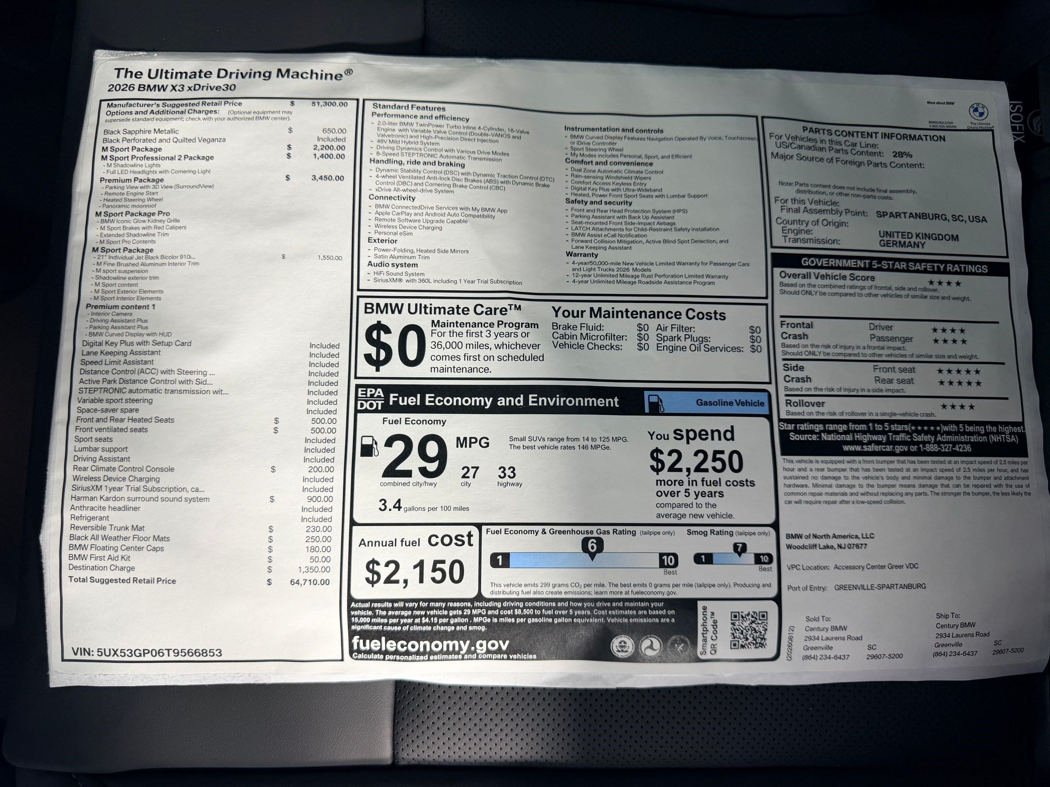 New 2026 BMW X3 xDrive30i w/ Premium Package AWD/4WD image 26