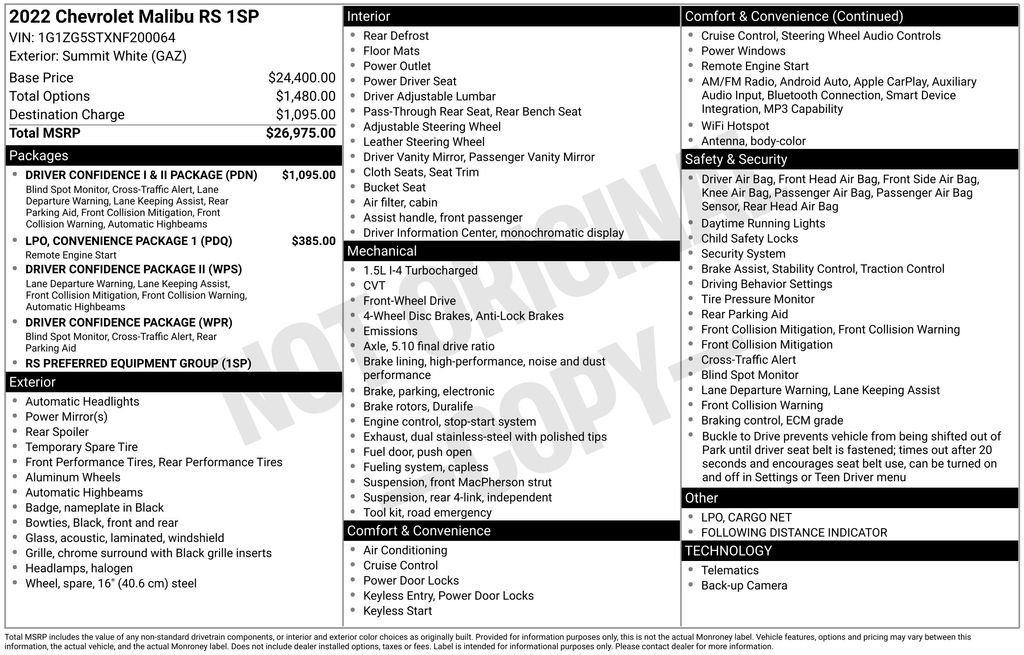 Used 2022 Chevrolet Malibu RS image 21