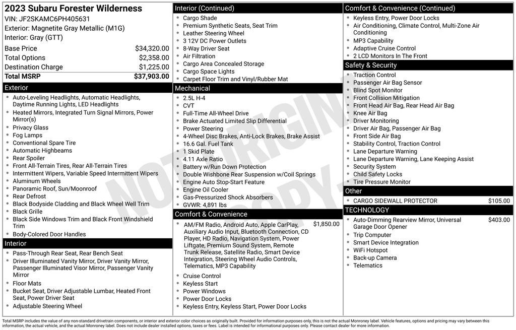 Used 2023 Subaru Forester Wilderness image 3