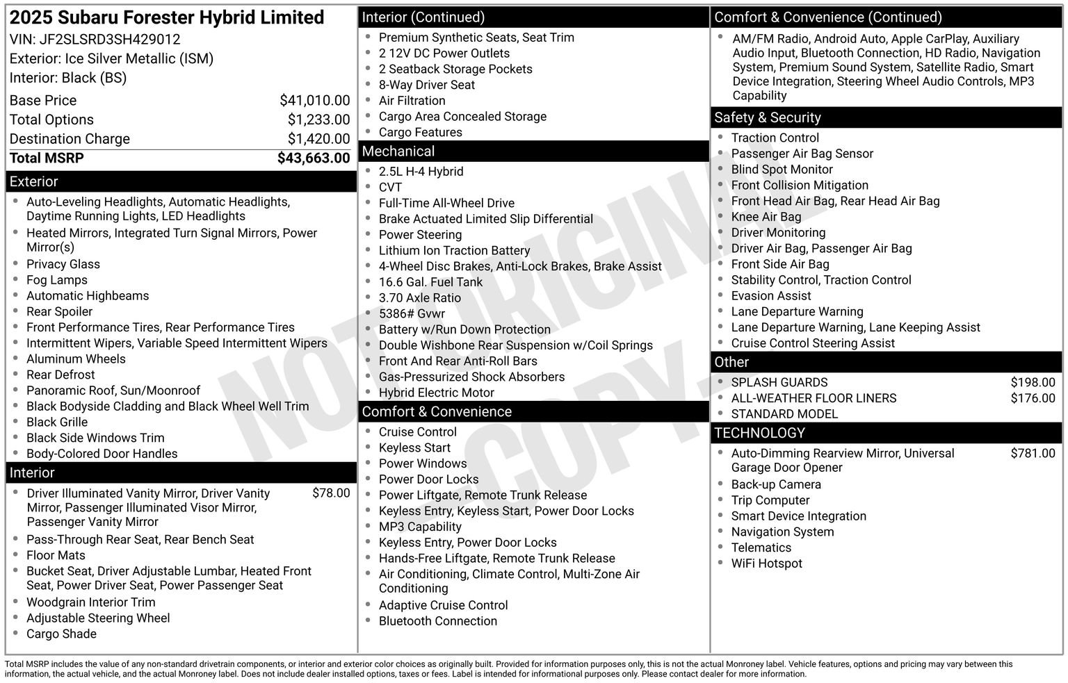 Certified 2025 Subaru Forester Limited AWD/4WD image 35