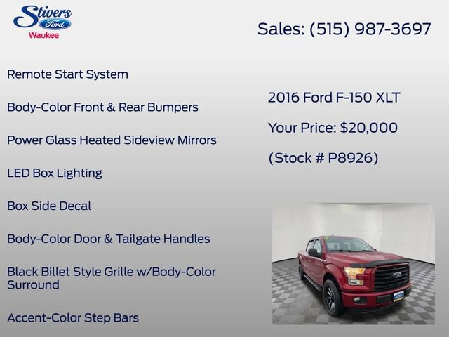 Used 2016 Ford F150 XLT w/ Equipment Group 302A Luxury image 39