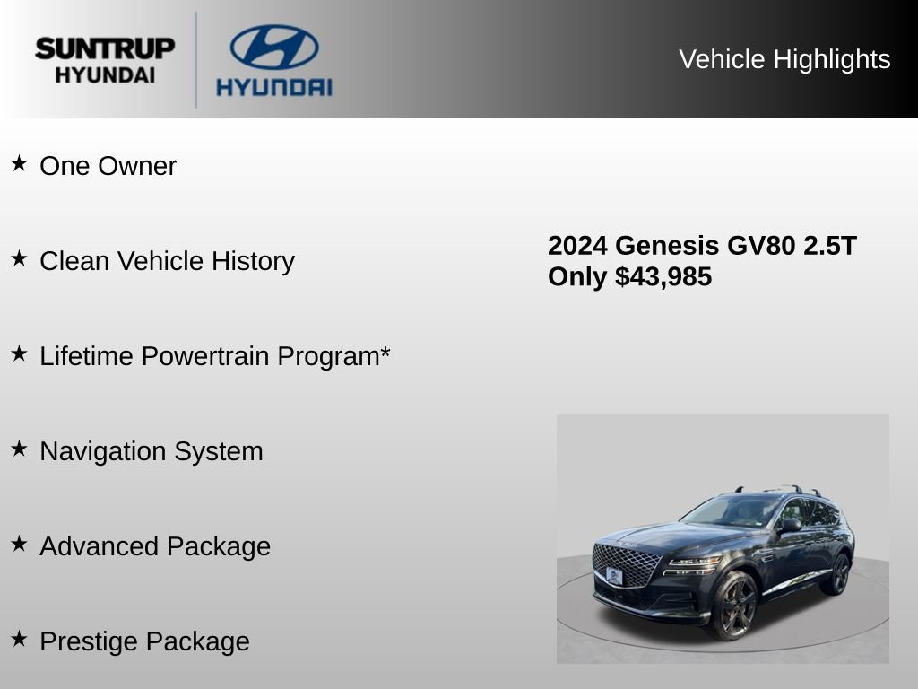 Used 2024 Genesis GV80 2.5T w/ Prestige Package AWD/4WD image 8