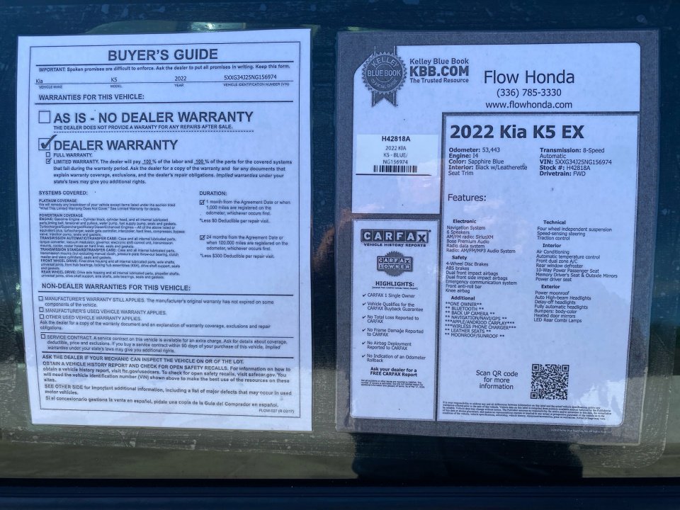 Used 2022 Kia K5 EX w/ EX Premium Package image 37