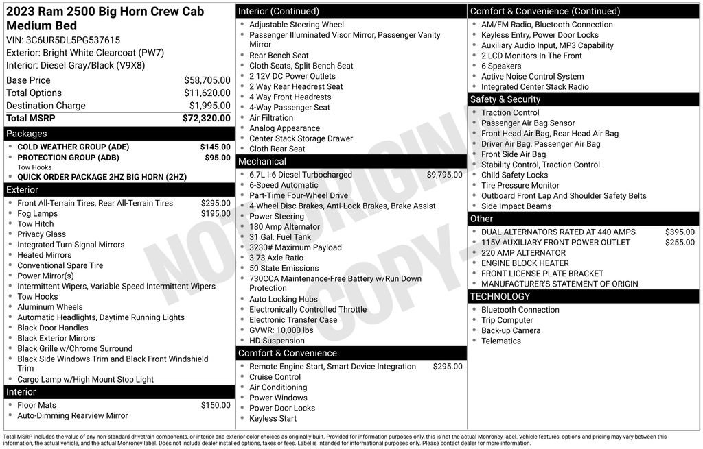 Used 2023 RAM 2500 Big Horn w/ Cold Weather Group AWD/4WD image 7