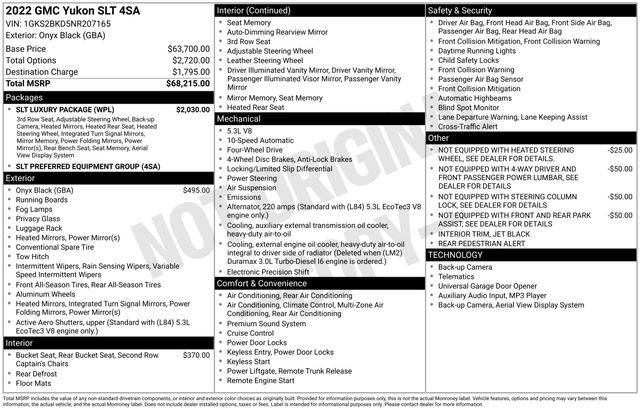 Used 2022 GMC Yukon SLT w/ SLT Luxury Package image 29