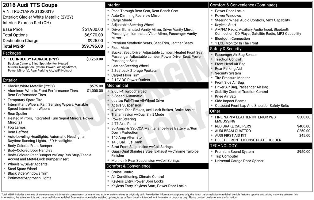 Used 2016 Audi TTS 2.0T Coupe w/ Technology Package image 29