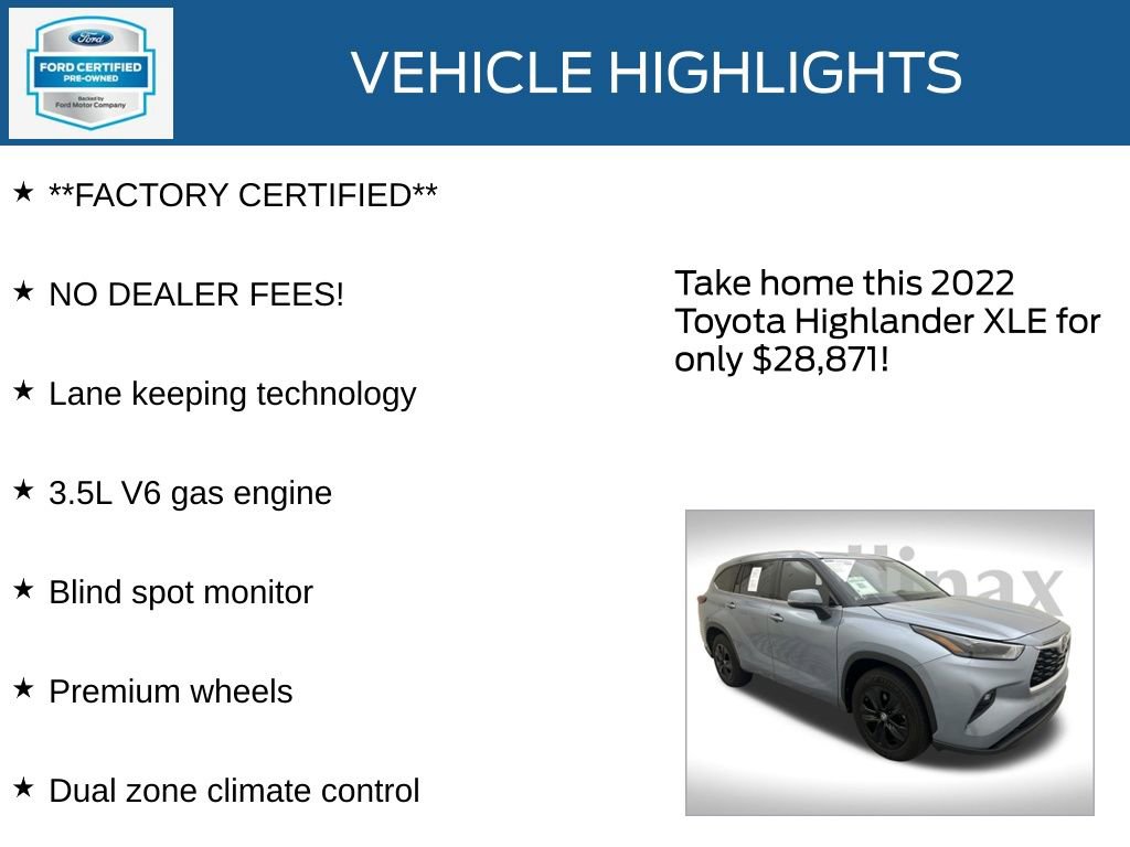 Used 2022 Toyota Highlander XLE image 11