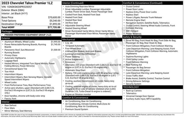Used 2023 Chevrolet Tahoe Premier AWD/4WD image 36