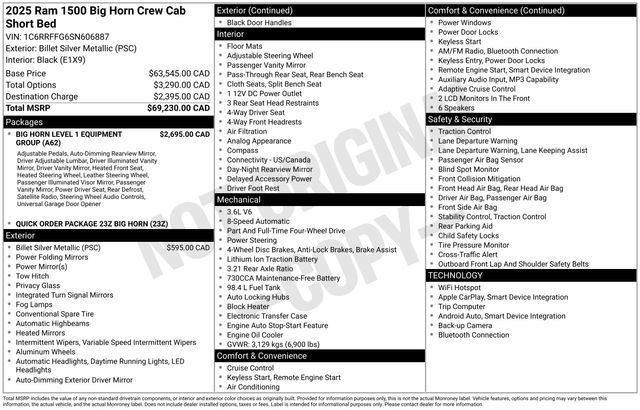 Used 2025 RAM 1500 Big Horn AWD/4WD image 6