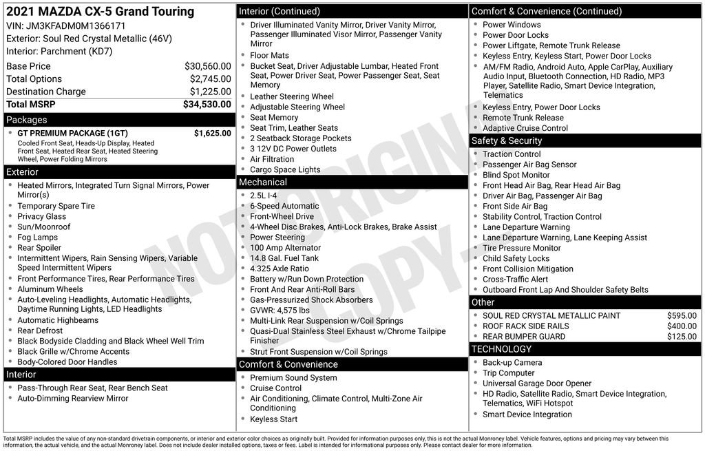 Used 2021 MAZDA CX-5 Grand Touring w/ GT Premium Package image 24