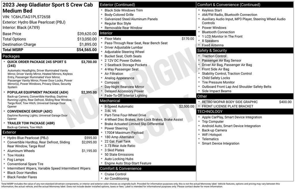 Used 2023 Jeep Gladiator Sport image 54