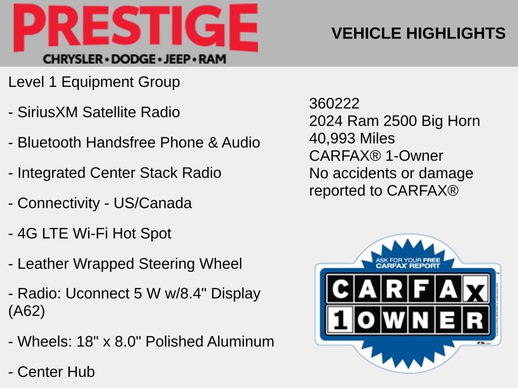Used 2024 RAM 2500 Big Horn AWD/4WD image 8
