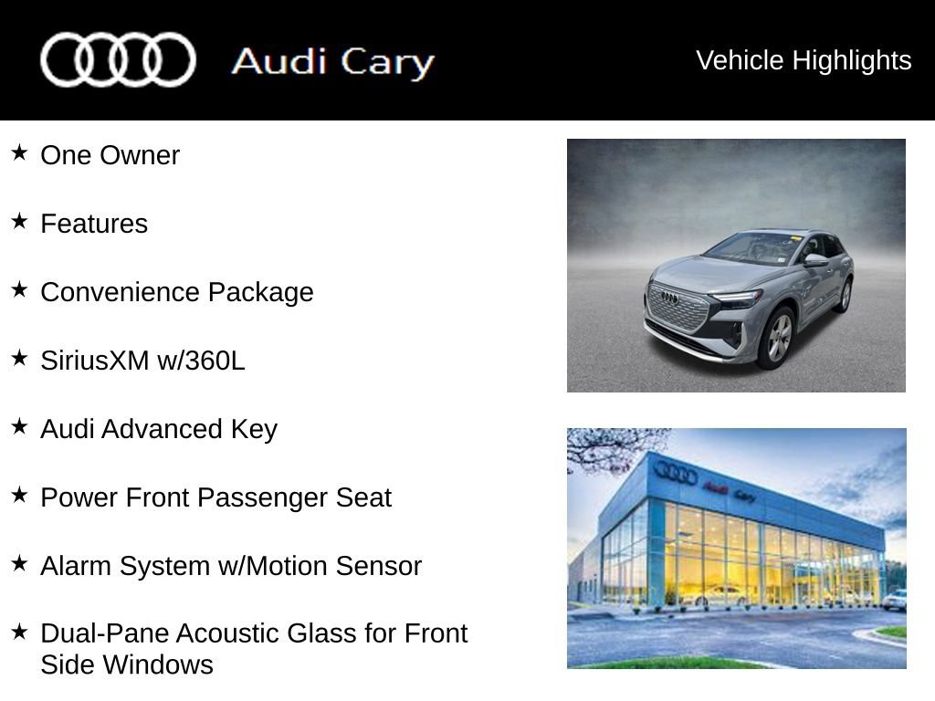 Used 2023 Audi Q4 e-tron Premium w/ Convenience Package AWD/4WD image 4