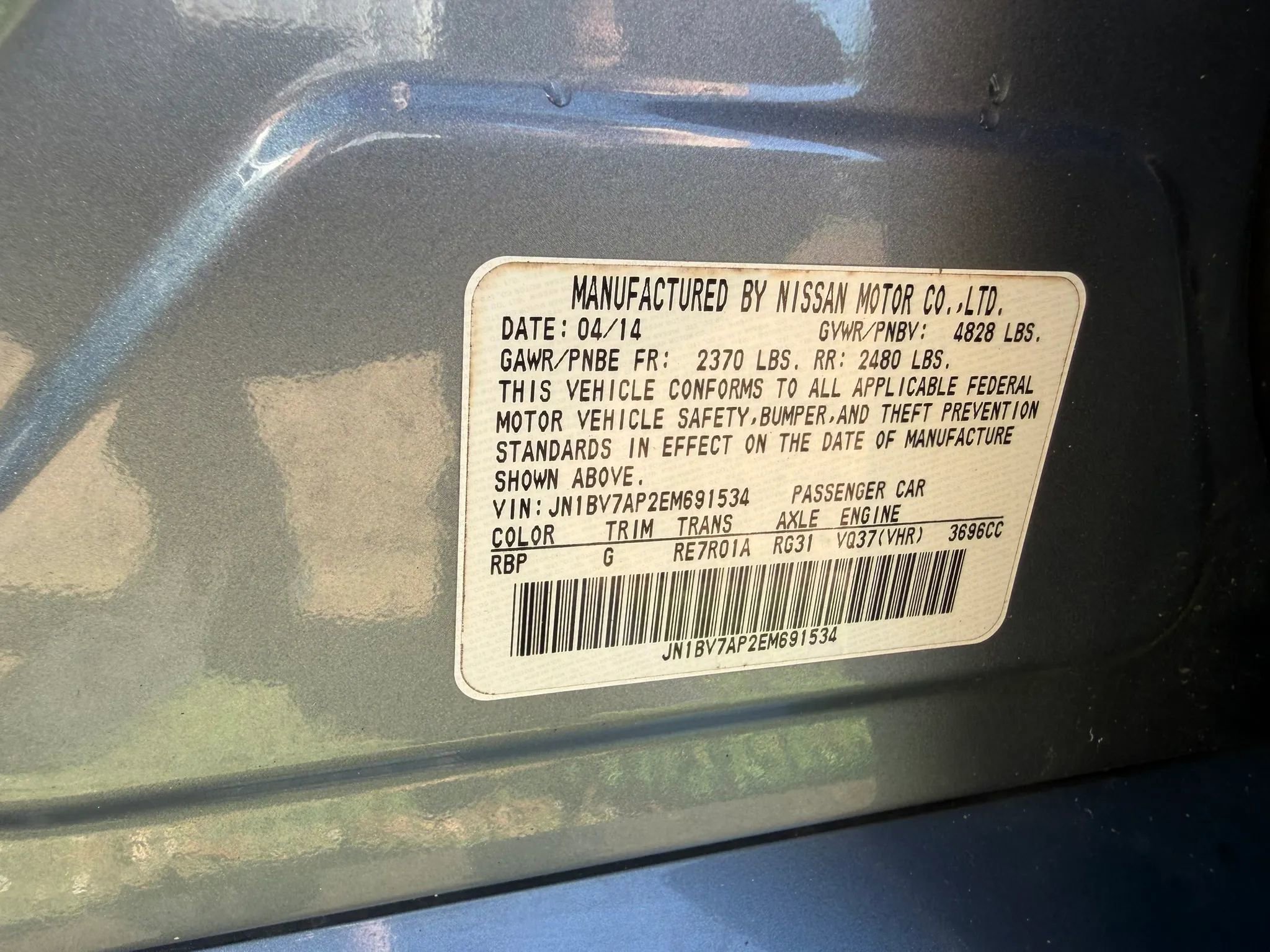 Used 2014 INFINITI Q50 Premium w/ Navigation Package image 16