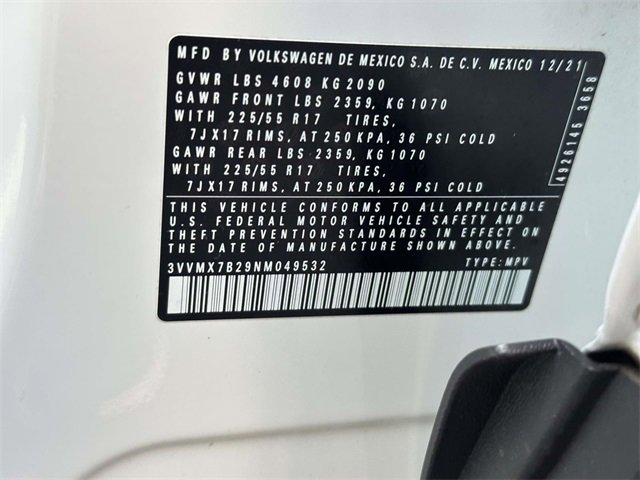 Certified 2022 Volkswagen Taos S w/ IQ Drive S Package image 19