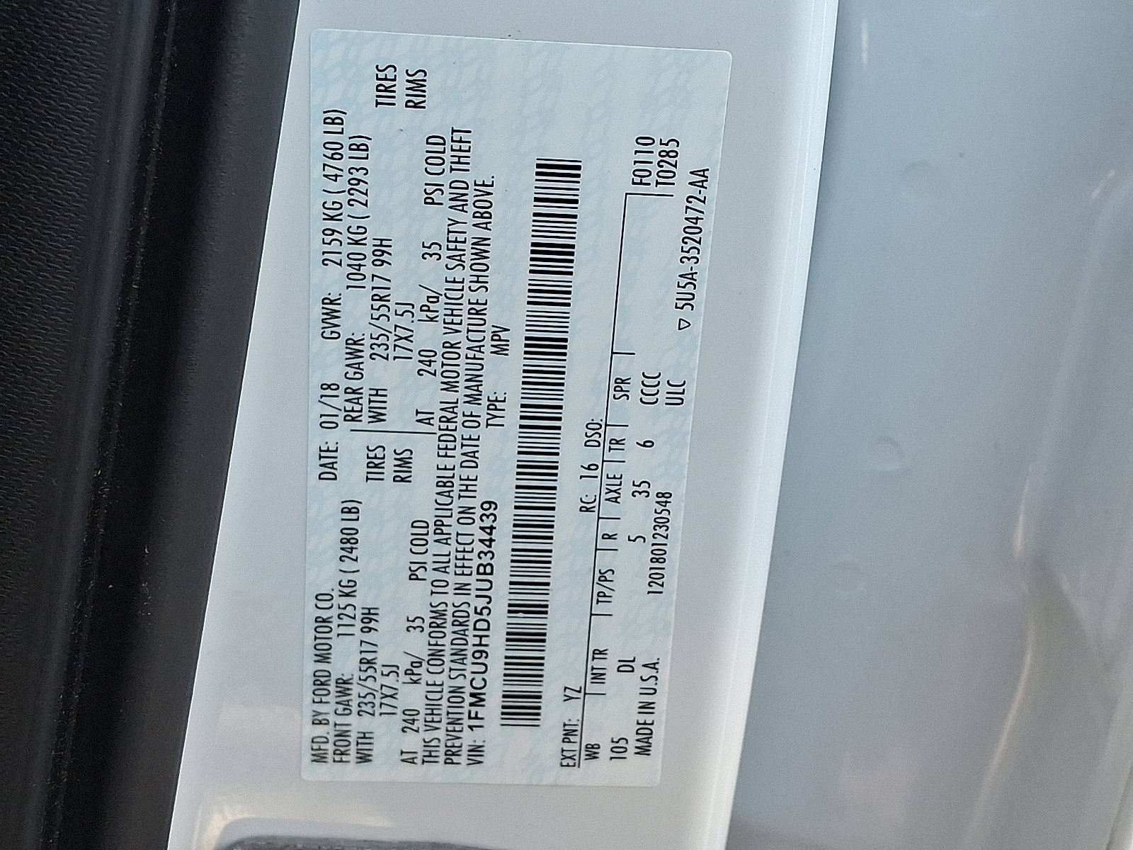 Used 2018 Ford Escape SEL image 29