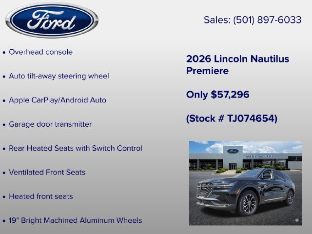 New 2026 Lincoln Nautilus Premier w/ Equipment Group 102A AWD/4WD image 29