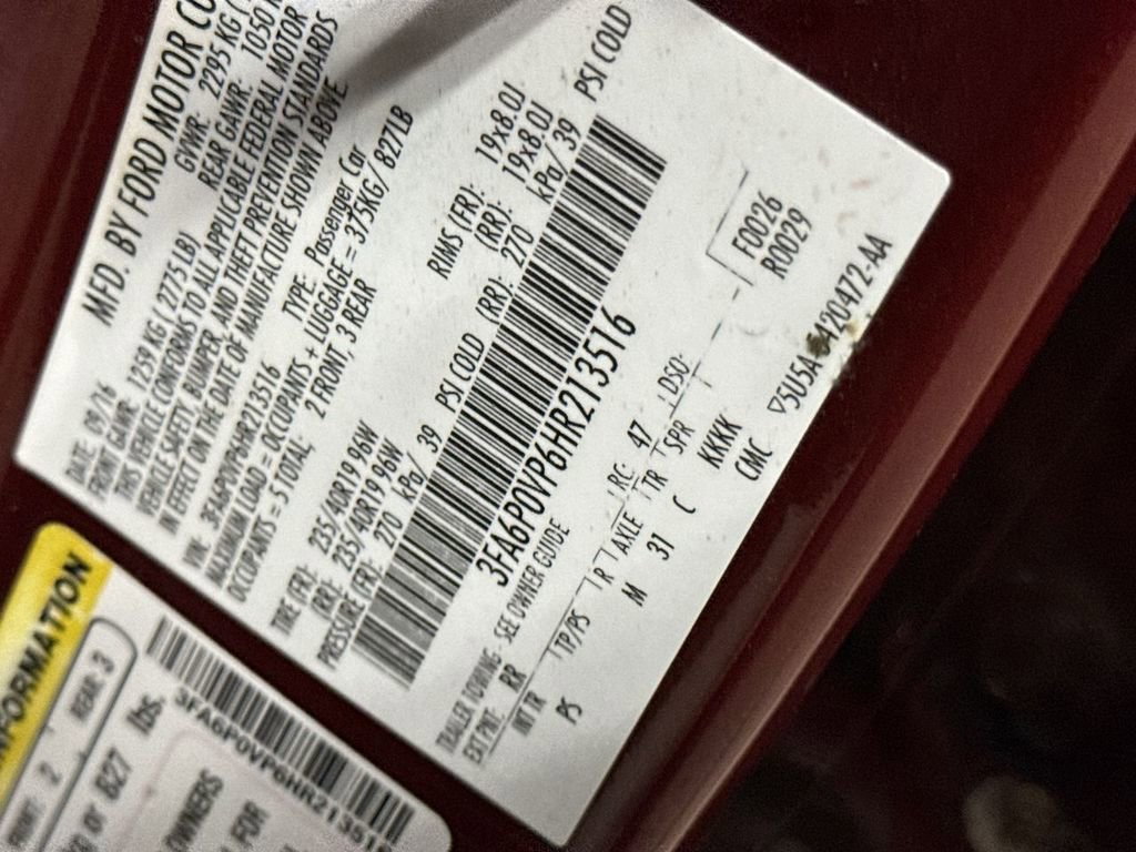 Used 2017 Ford Fusion Sport w/ Equipment Group 401A AWD/4WD image 28