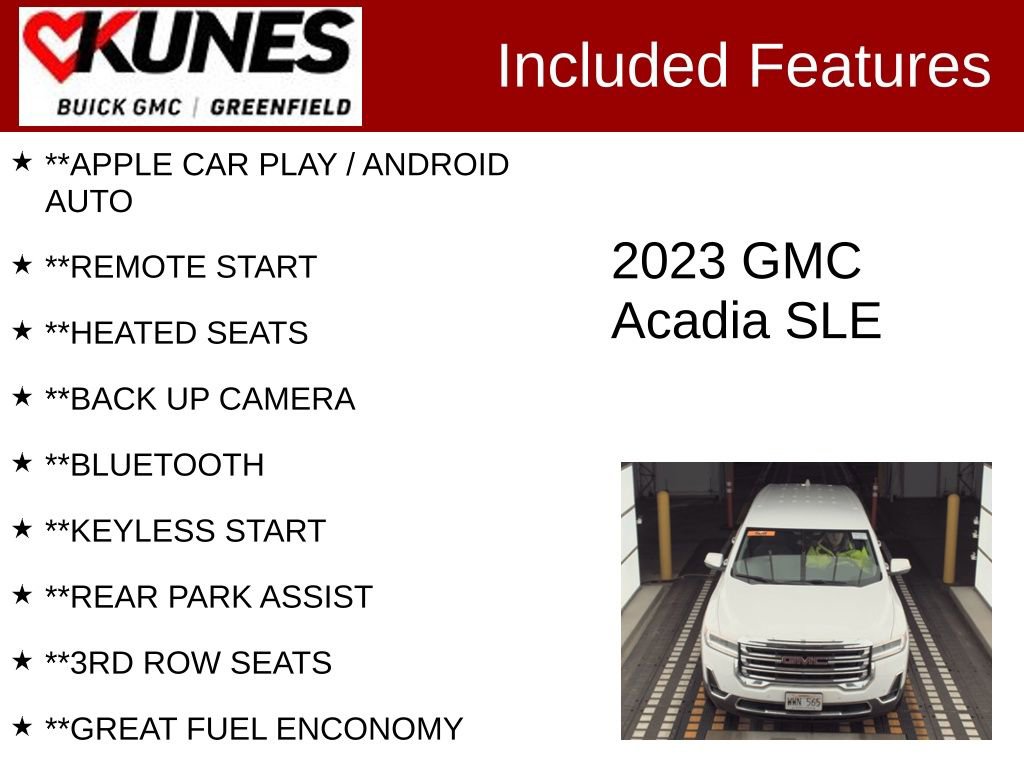 Used 2023 GMC Acadia SLE FWD image 2