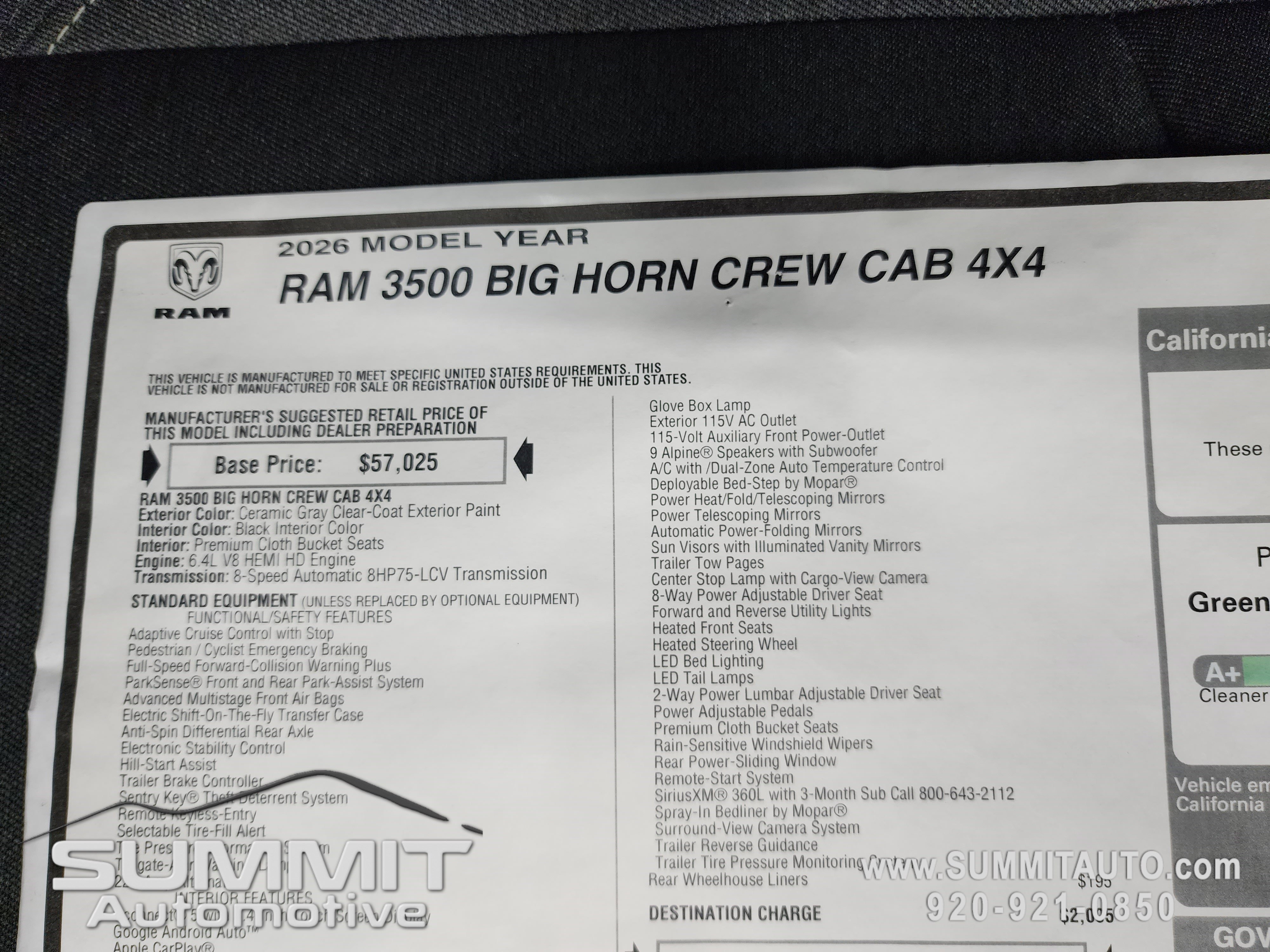 New 2026 RAM 3500 Big Horn image 69