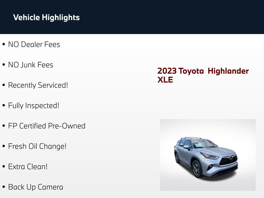 Used 2023 Toyota Highlander XLE FWD image 62