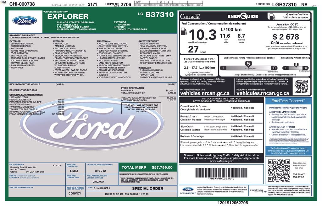 Used 2020 Ford Explorer Limited w/ Class III Trailer Tow Package image 26