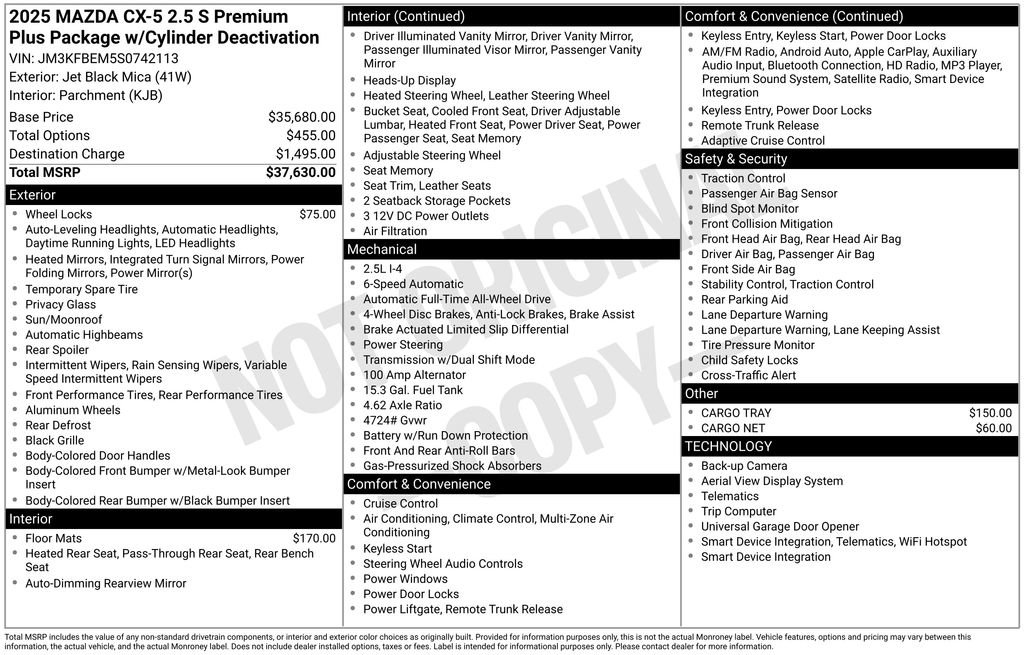 New 2025 MAZDA CX-5 AWD 2.5 S w/ Premium Plus Pkg image 3