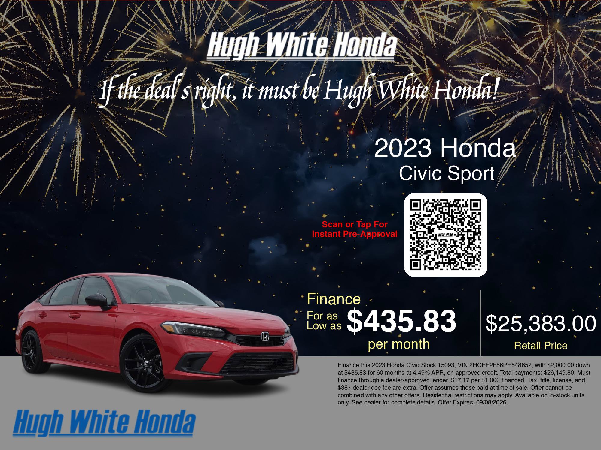 Used 2023 Honda Civic Sport image 3