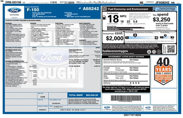 Used 2018 Ford F150 XLT w/ Equipment Group 302A Luxury AWD/4WD image 32