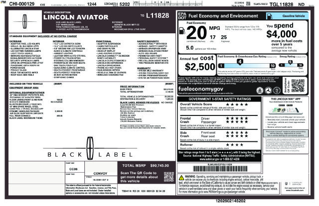 New 2026 Lincoln Aviator Black Label w/ Dynamic Handling Package AWD/4WD image 2