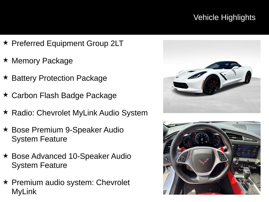 Used 2017 Chevrolet Corvette Stingray Convertible RWD image 10