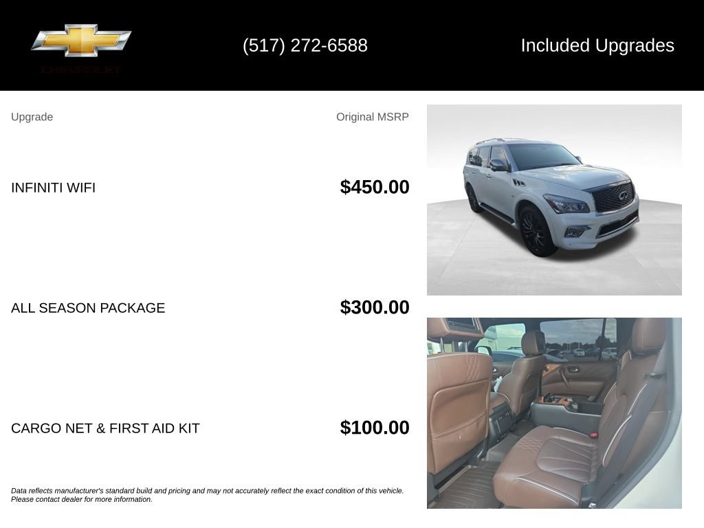 Used 2017 INFINITI QX80 Limited w/ All Season Package AWD/4WD image 5