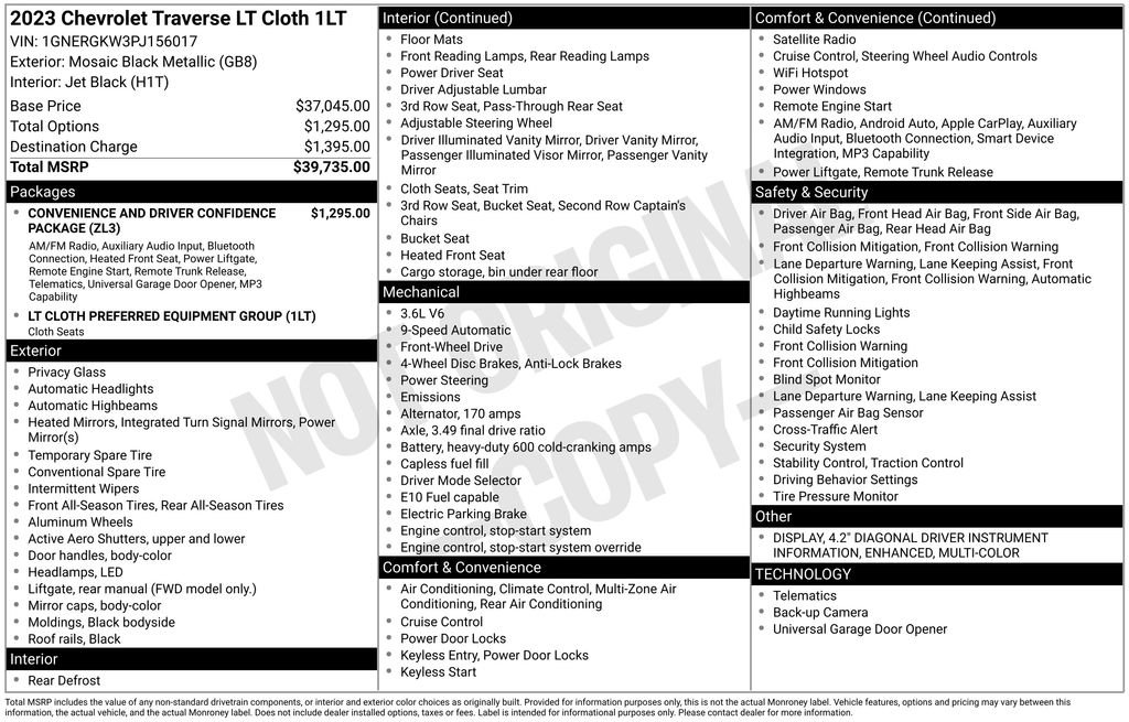 Used 2023 Chevrolet Traverse LT FWD image 31