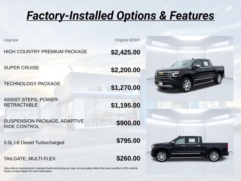 Used 2024 Chevrolet Silverado 1500 High Country w/ High Country Premium Package AWD/4WD image 3