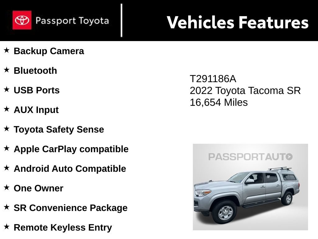 Used 2022 Toyota Tacoma SR w/ SR Convenience Package RWD image 9