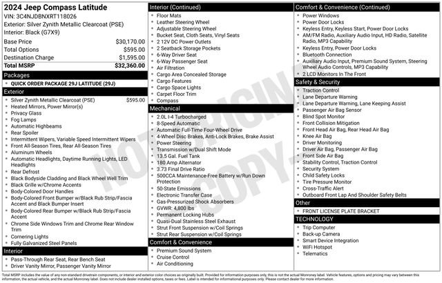 Used 2024 Jeep Compass Latitude AWD/4WD image 34