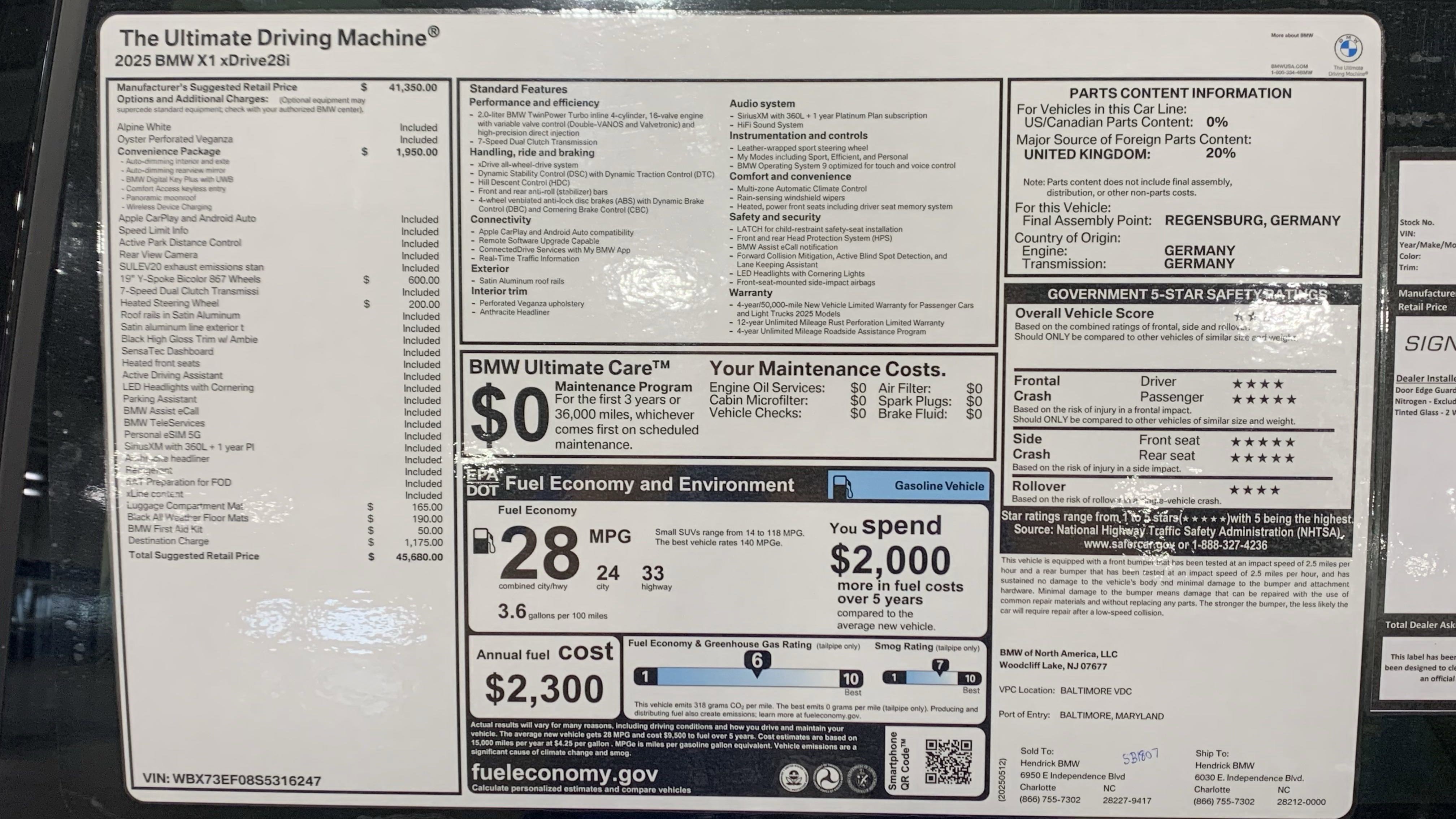 Certified 2025 BMW X1 xDrive28i w/ Convenience Package image 31