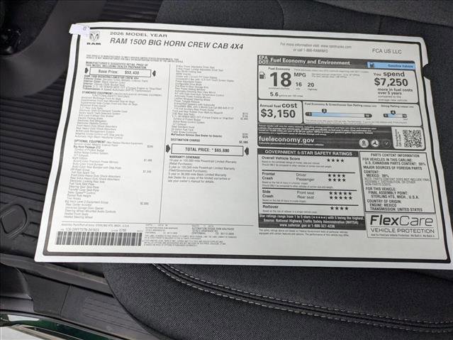 New 2026 RAM 1500 Big Horn AWD/4WD image 18