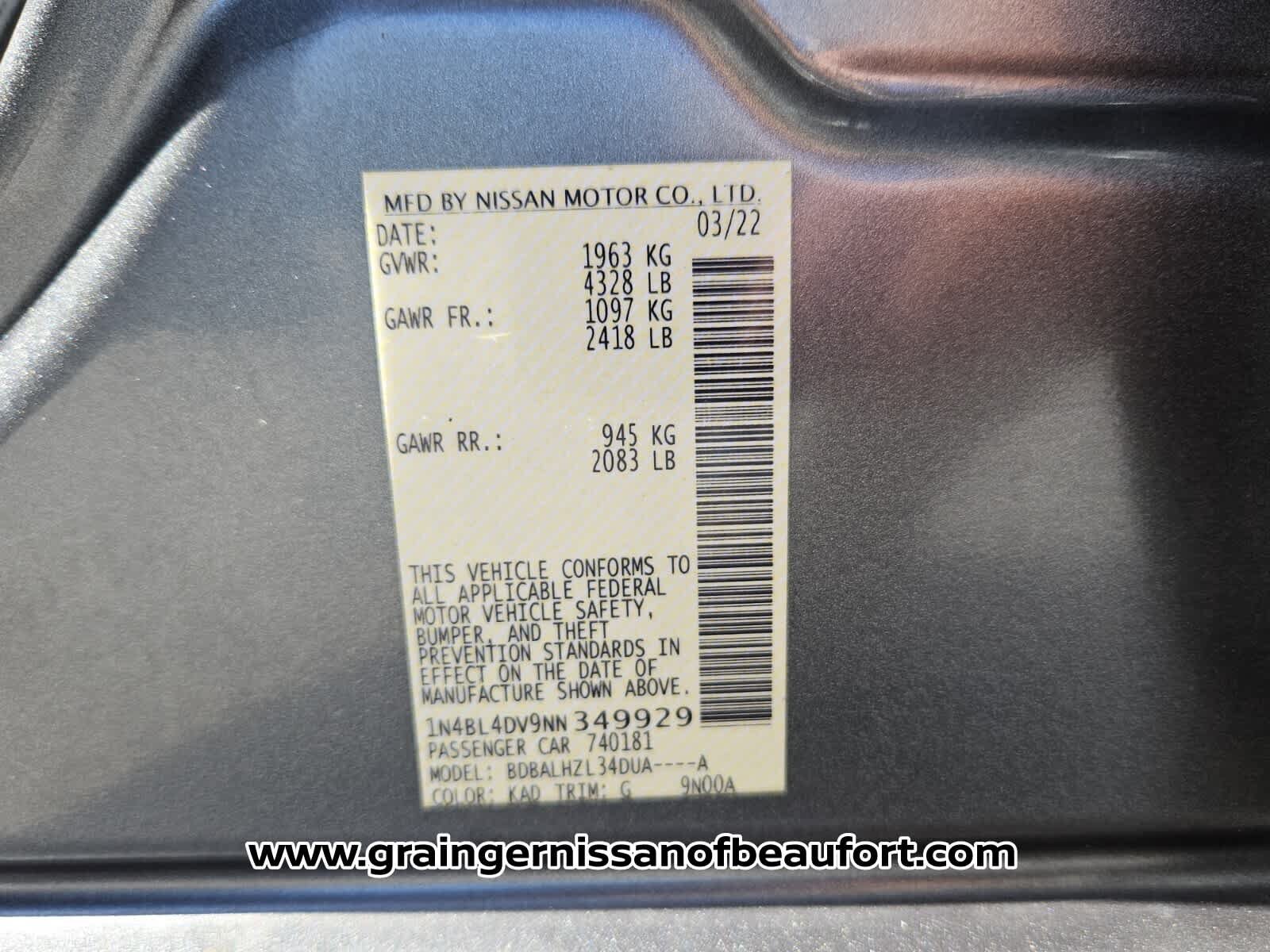 Used 2022 Nissan Altima 2.5 SV FWD image 7