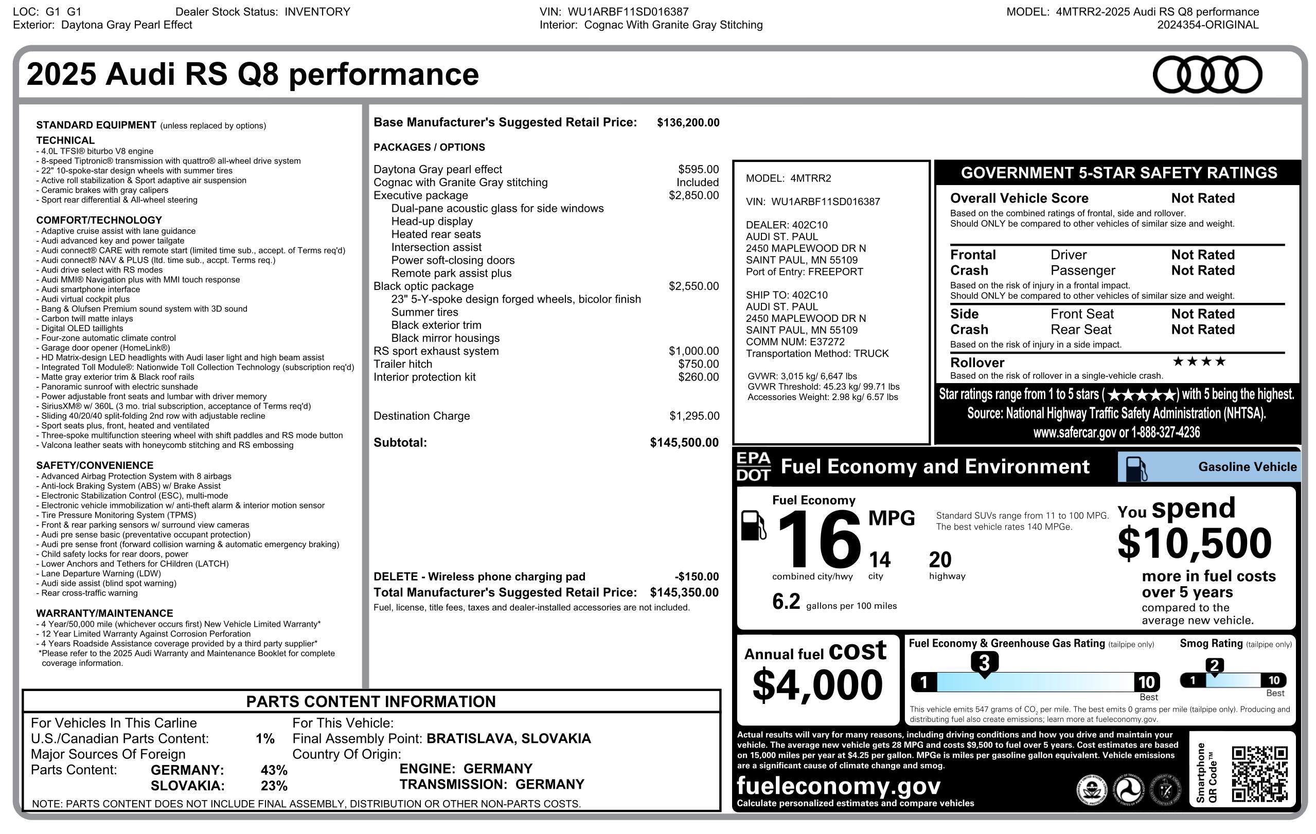 Used 2025 Audi RS Q8 performance image 1