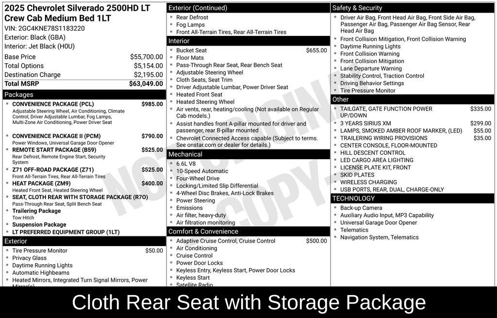 Used 2025 Chevrolet Silverado 2500 LT w/ Convenience Package AWD/4WD image 7