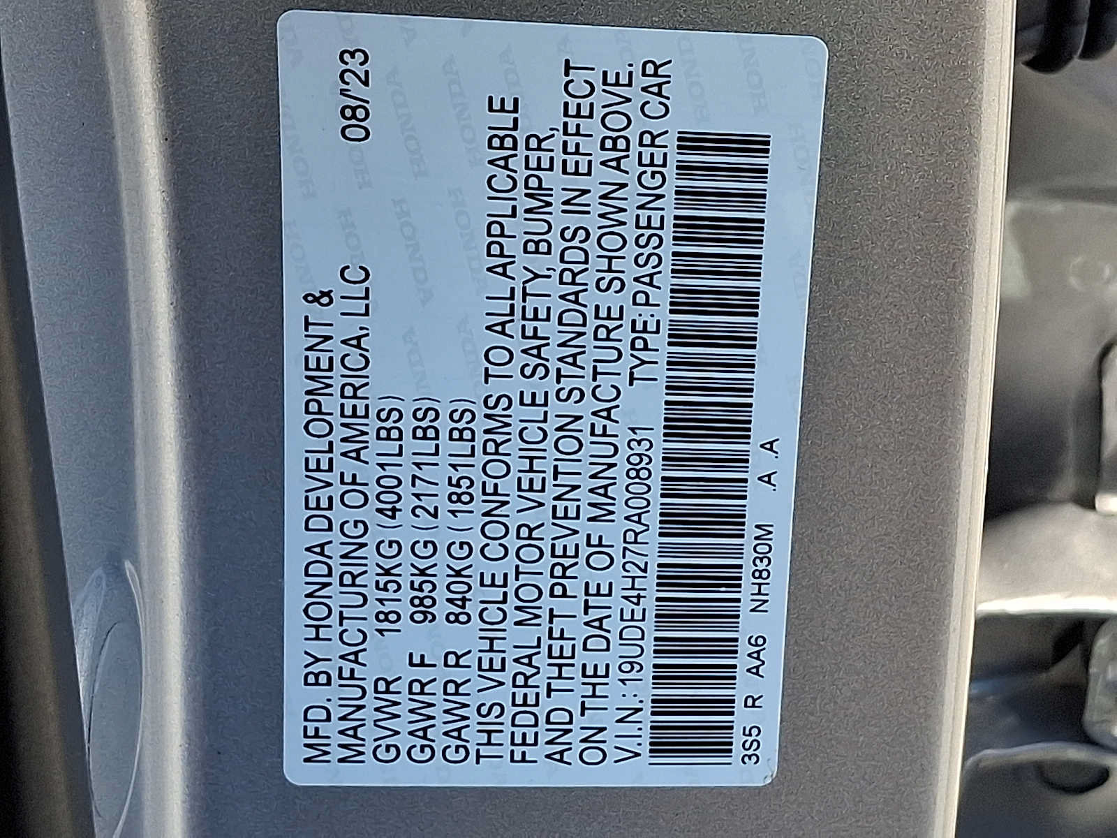 Certified 2024 Acura Integra FWD image 27