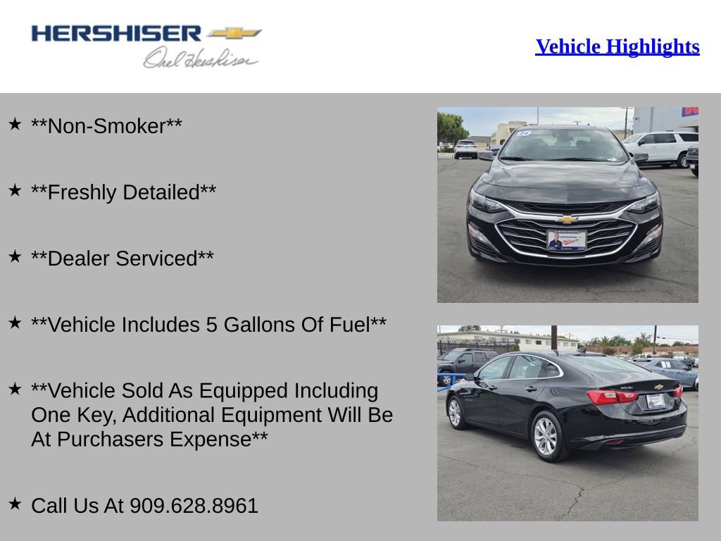 Used 2024 Chevrolet Malibu LT FWD image 2