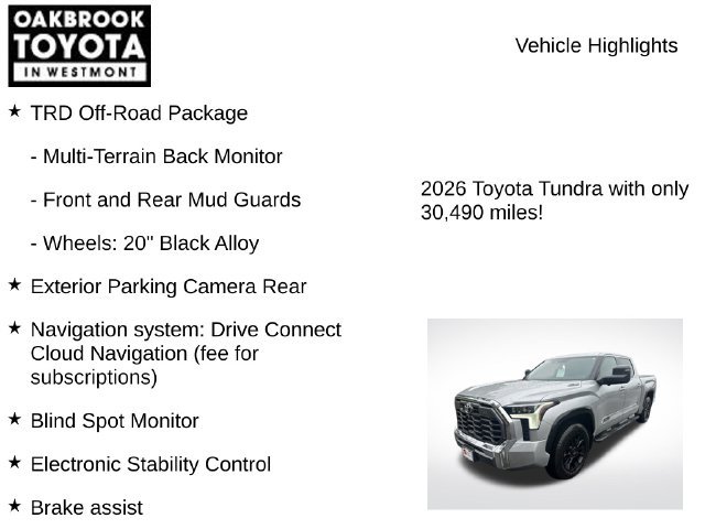Certified 2026 Toyota Tundra 1794 Edition w/ TRD Off-Road Package AWD/4WD image 6