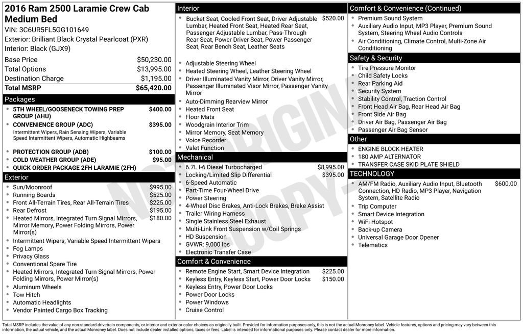 Used 2016 RAM 2500 Laramie image 2