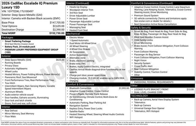 New 2026 Cadillac Escalade IQ Luxury 2 image 30