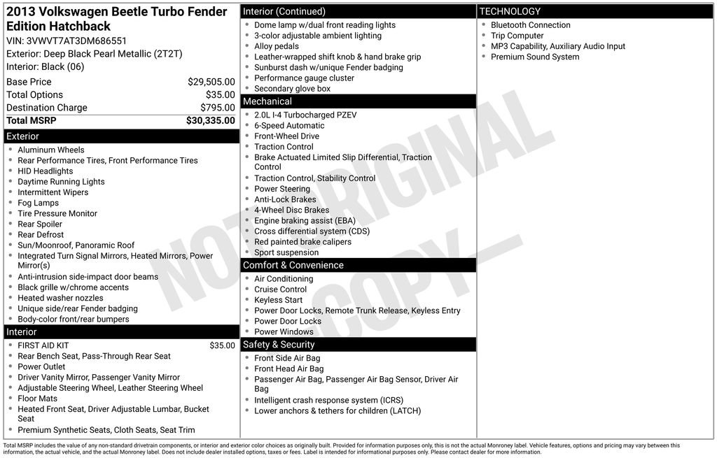 Used 2013 Volkswagen Beetle Turbo FWD image 6