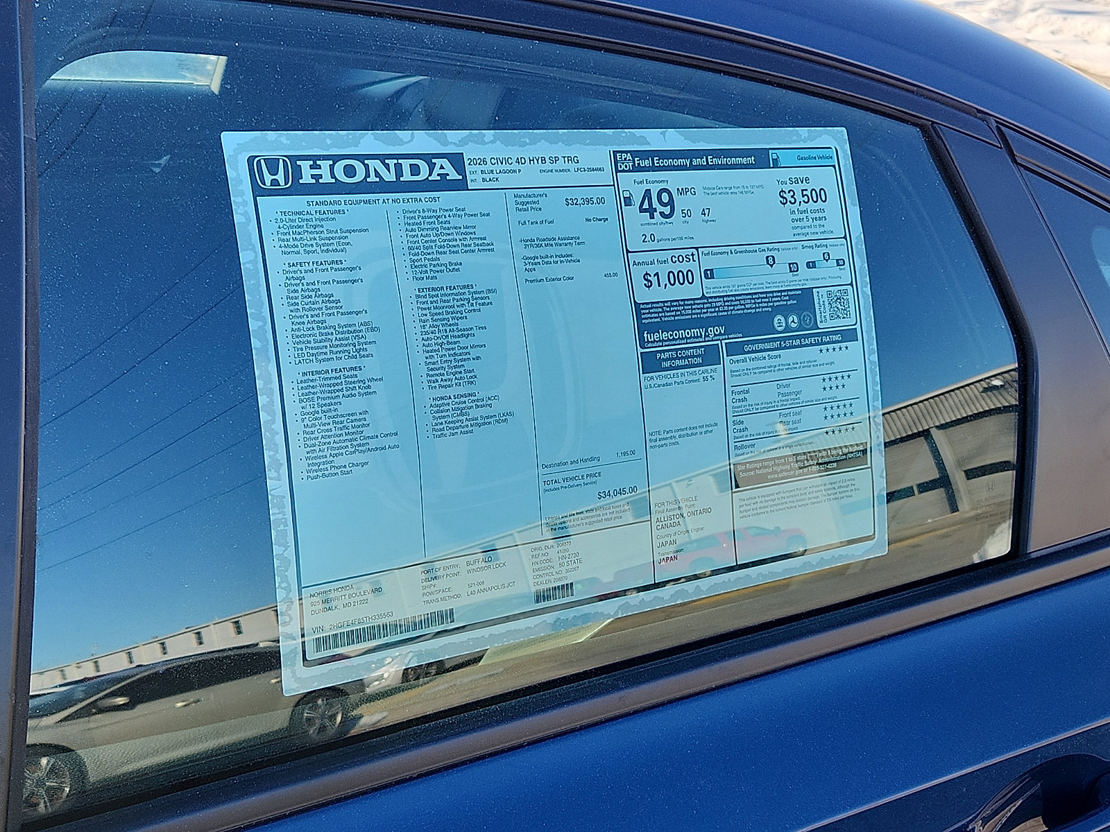 New 2026 Honda Civic Sport Touring image 17