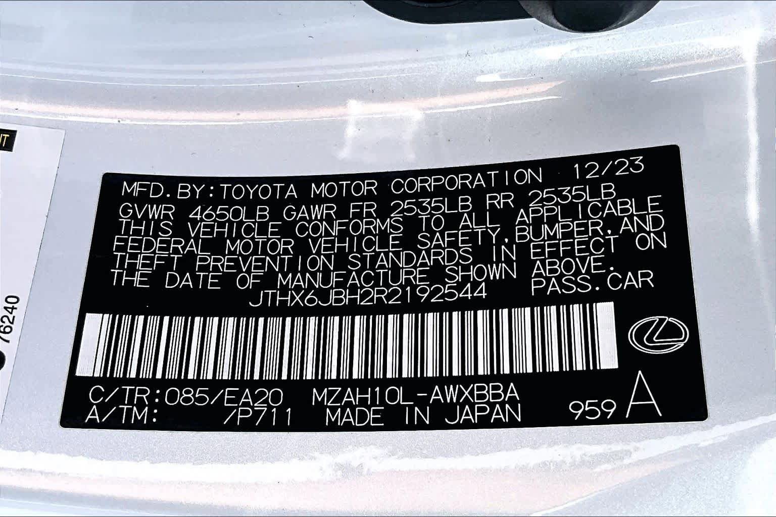 Certified 2024 Lexus UX 250h FWD image 35