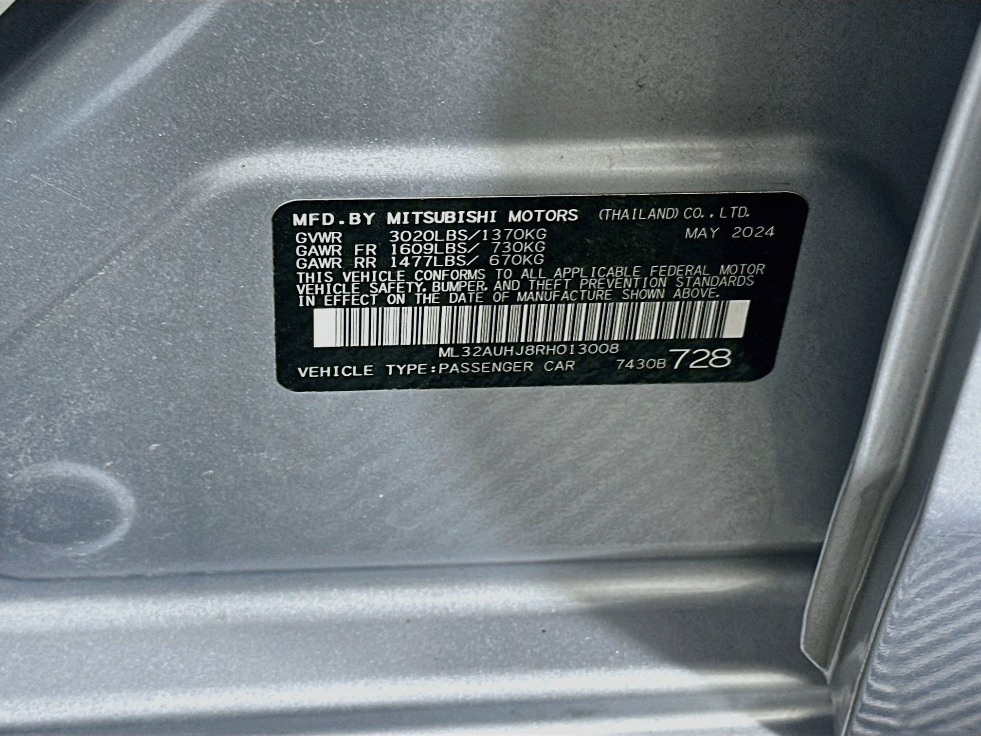 Used 2024 Mitsubishi Mirage ES FWD image 12